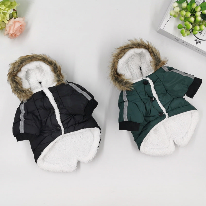 Dog Clothes Winter Thickened Warmth Cotton Pet Dogs Coat Jacket - Minihomy