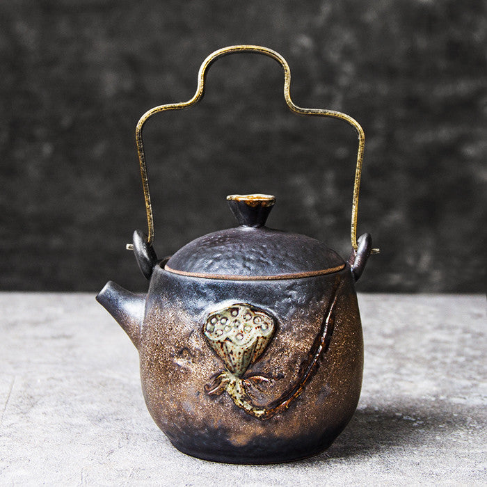 Handmade Ceramic Teapot Japanese Style Retro - Minihomy