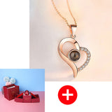 Valentine's Day Gifts Metal Rose Jewelry Gift Box Necklace For Wedding