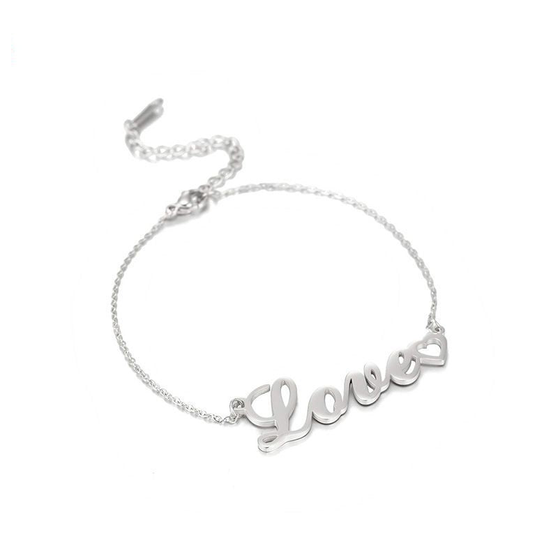 Personalized DIY Custom Name Bracelet Stainless Steel - Minihomy