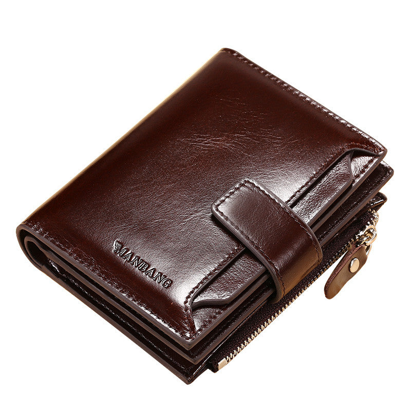 Men's leather wallet card holder - Minihomy