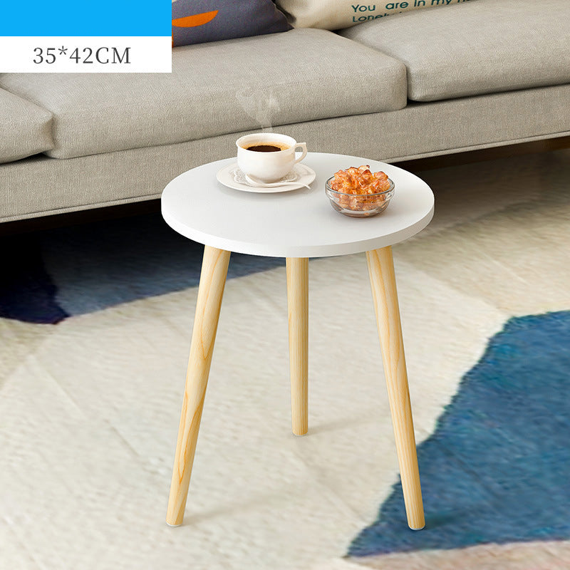 Creative Nordic Wood Low Round Coffee Table - Minihomy