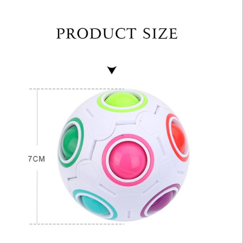 High Elasticity And Fall Resistance Puzzle Rainbow Ball Toy - Minihomy