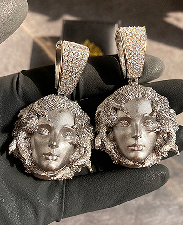 Full Diamond Medusa European and American Hip-Hop Pendant - Minihomy