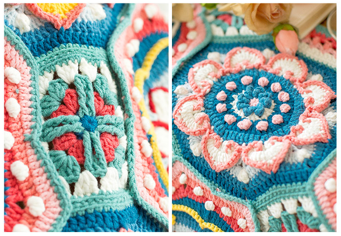 Ruyi Lotus Blanket Handmade Diy Woven Blanket Cotton Crochet