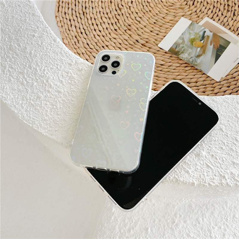 Laser Colorful Love Mobile Phone Soft Case - Minihomy