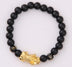 Obsidian 18K Gold Beads Bracelet Men Women - Minihomy