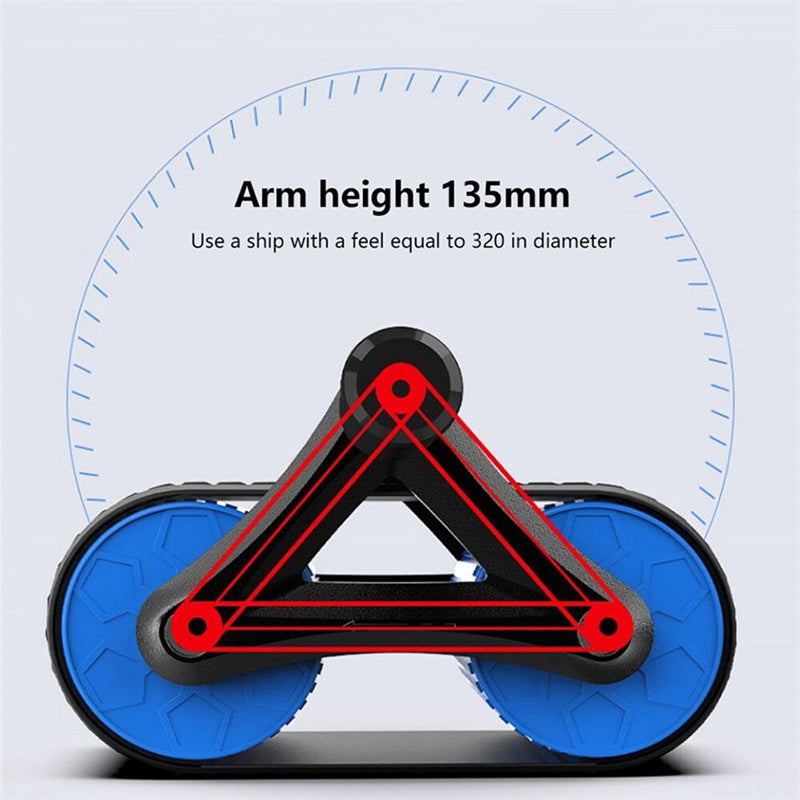 Double Wheel Abdominal Exerciser Automatic Rebound Trainer - Minihomy