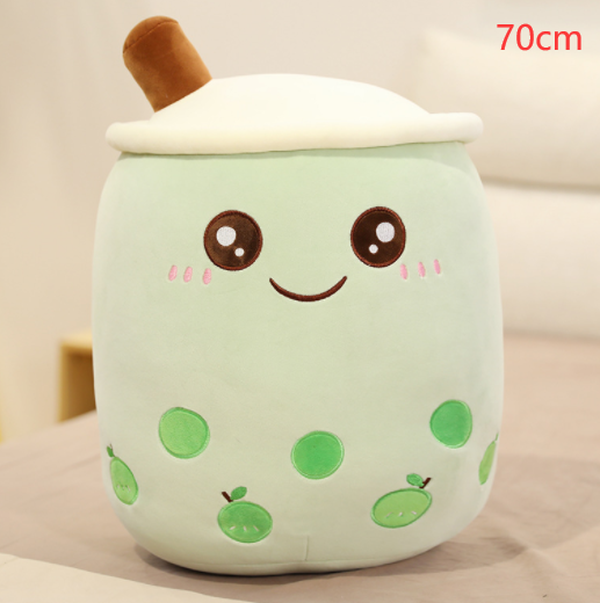 Cute Fruit Drink Plush Stuffed Soft Strawberry Milk Boba Tea Plush - Minihomy