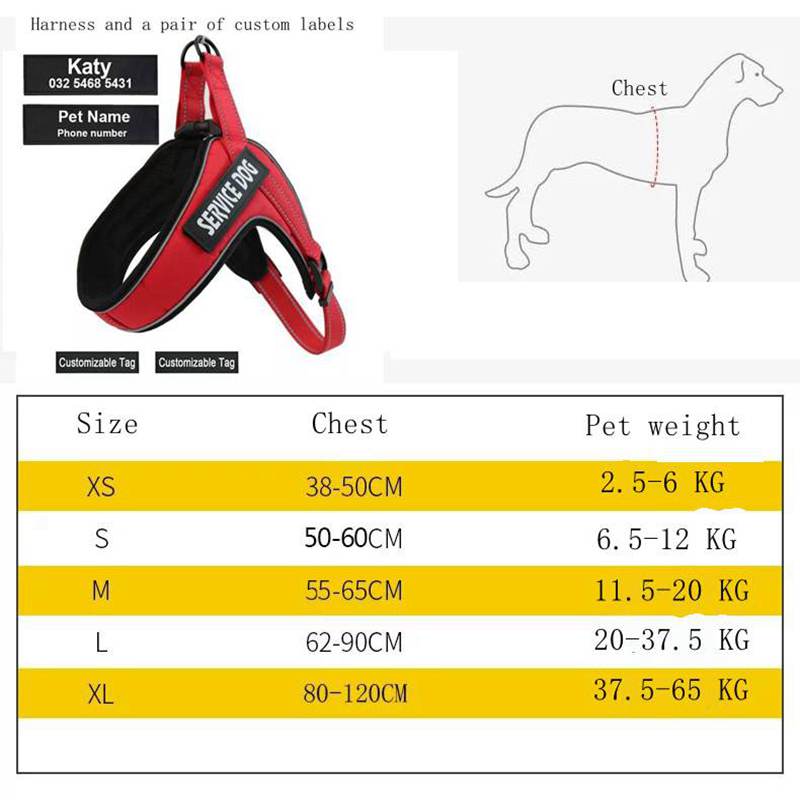 Custom Breathable Harness Vest for Dog with Reflective Strip and Metal Buckle - Minihomy