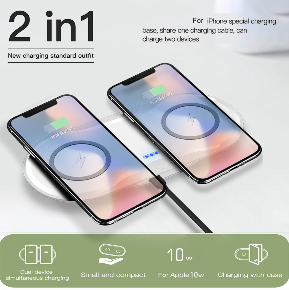 Wireless Charger Dual Mobile Phone Charger - Minihomy