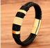 Men's Layered Leather Woven Bracelet - Minihomy