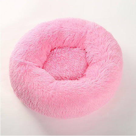 Soft Thick Cutton Plush Round Pet Bed - Minihomy