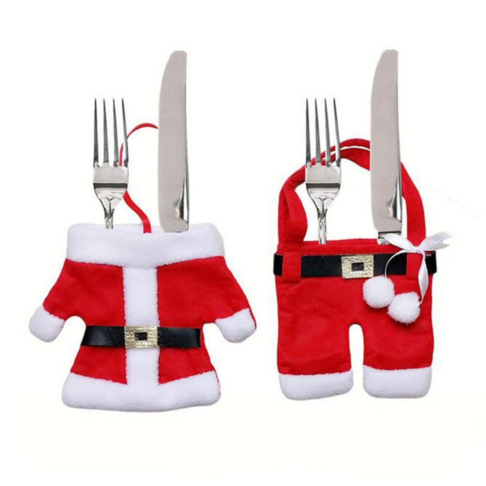 Christmas knife and fork bag Christmas tableware set - Minihomy