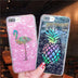 Glitter Laser Case For iPhone 7 8 Plus Flamingo Pineapple Phone Cases For iPhone X 7 6 6S Plus Hard PC Back Cover - Minihomy