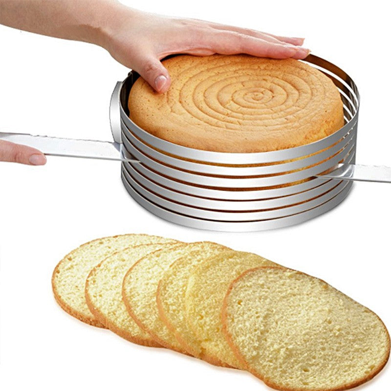 Layered Stainless Steel Adjustable Round Cake Pastry Cutter DIY Tool - Minihomy