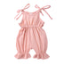 Newborn Toddler Baby Girls Sleeveless Solid Romper Jumpsuit Outfit - Minihomy