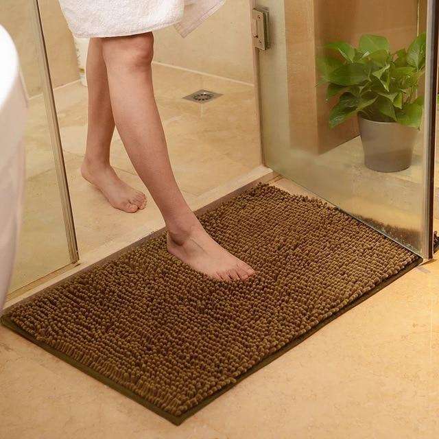 Chenille Absorbent Bathroom Non-slip Floor Mat - Minihomy