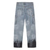 High Street Retro Cross Graffiti Loose Straight Jeans - Minihomy