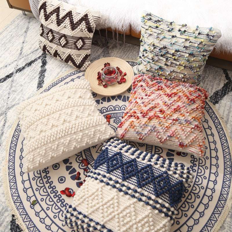 Ethnic Moroccan Style Hand-woven Wool Pillow - Minihomy