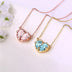 Women's Heart Shaped Crystal Necklace