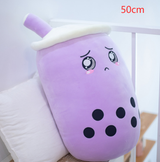 Cute Fruit Drink Plush Stuffed Soft Strawberry Milk Boba Tea Plush - Minihomy