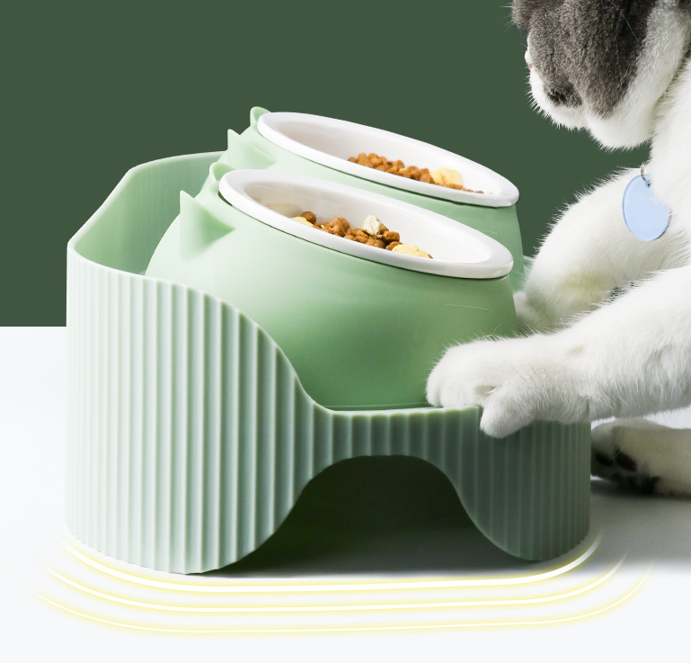 Pet Cat Bowl Ceramic Protect Cervical Spine Food Bowl - Minihomy