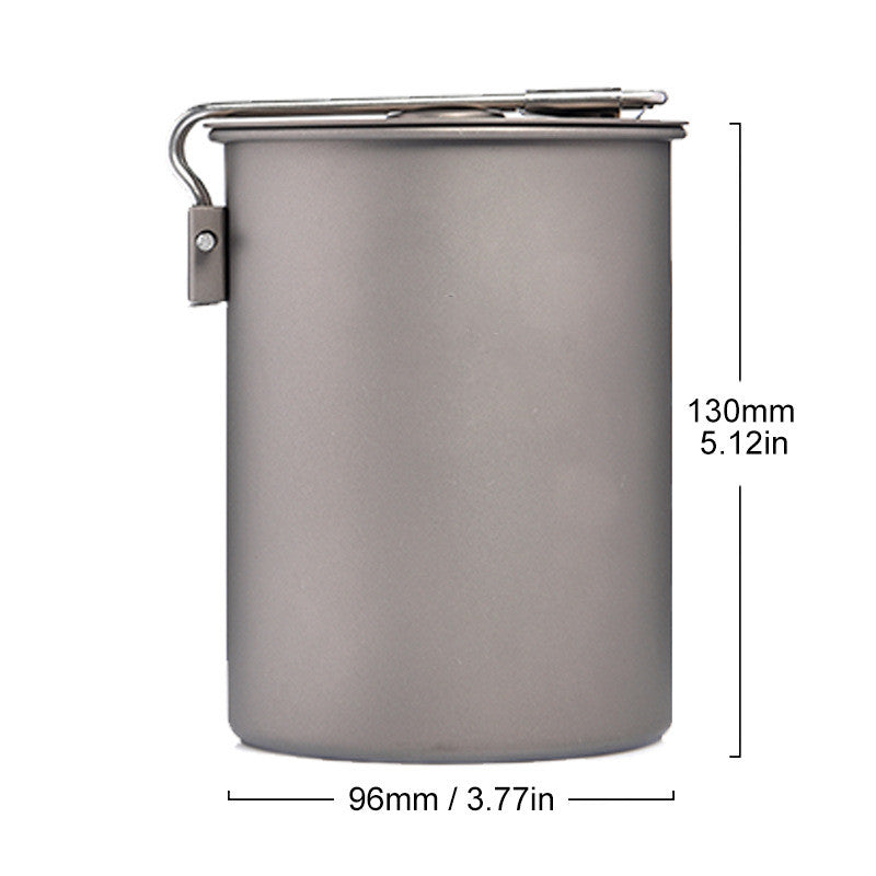 Camping Pot 900ML Pure Titanium Camping Pot - Minihomy