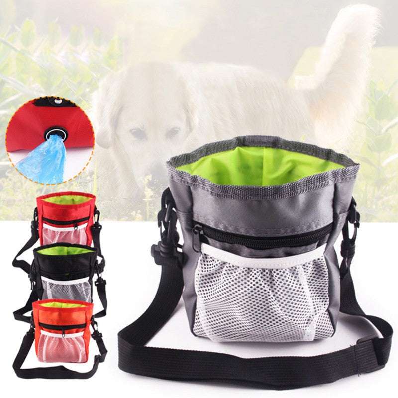 Drawstring Pocket Design Dog Pouch Walking Food Treat Snack Bag - Minihomy