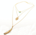 Double-layer Triangle Necklace Multi-layer Clavicle Chain - Minihomy