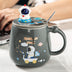 Creative Planet Mug Large Capacity Coffee Cup With Lid Spoon - Minihomy