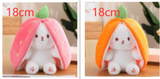 Fruit Transfigured Bunny Plush Toy Cute Carrot Strawberry Turn Into Rabbit Plush Toy - Minihomy