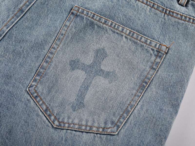 High Street Retro Cross Graffiti Loose Straight Jeans - Minihomy