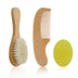 Baby Wool Brush Set Scrubbing Brush Shower Comb - Minihomy