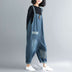 Casual Literary Women's Plus Size Denim Overalls - Minihomy