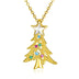 Christmas Gold Plated Tree Necklace with Crystal Jewelry Gift for Women and Girls - Minihomy