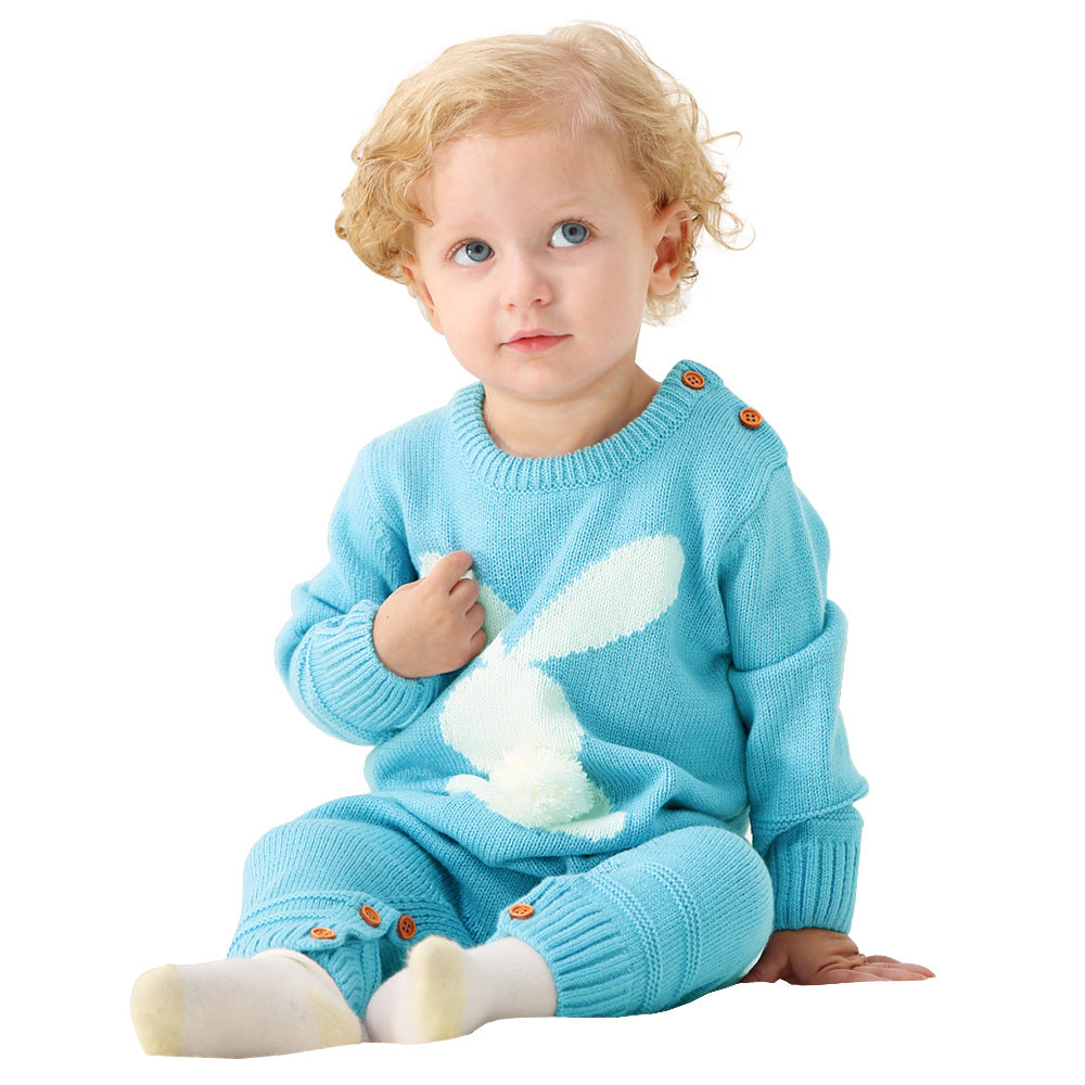 Newborn Baby Romper Knitted Long Sleeve Autumn Infant Kid Jumpsuit - Minihomy