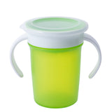 Leak Proof Silicone Baby Drinking Cup 360 Degree Rotating Magic Child Water Bottle With Double Handle Flip Lid Copos - Minihomy