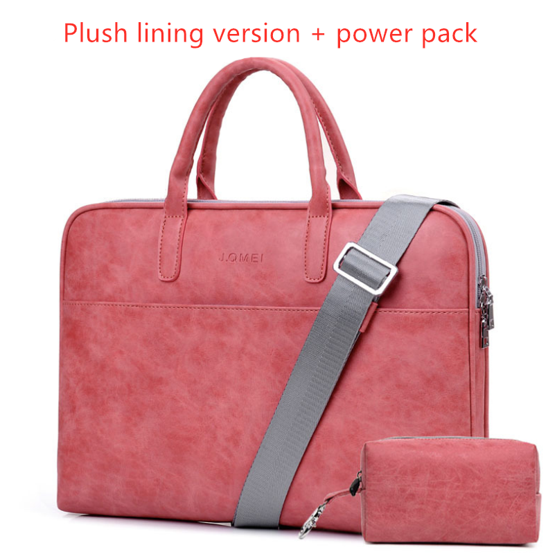 Faux Leather Laptop Bag For Women - Minihomy