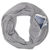 Pocket Scarf Solid Color Unlimited Bib Storage Zipper Pocket Bib - Minihomy