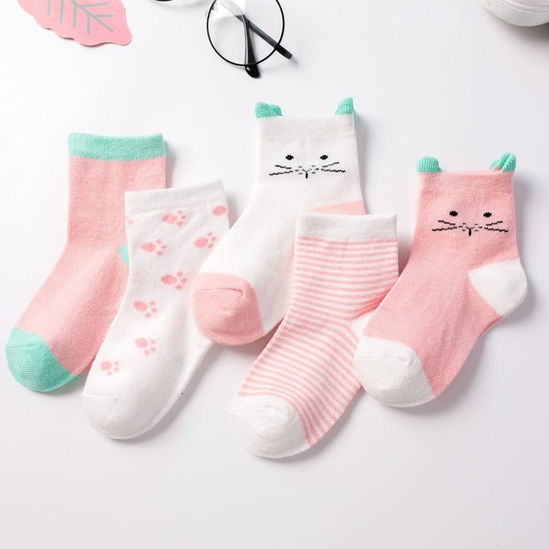 0-6 Y Kids Soft Cotton Socks Boy Girl Baby Cartoon baby socks - Minihomy