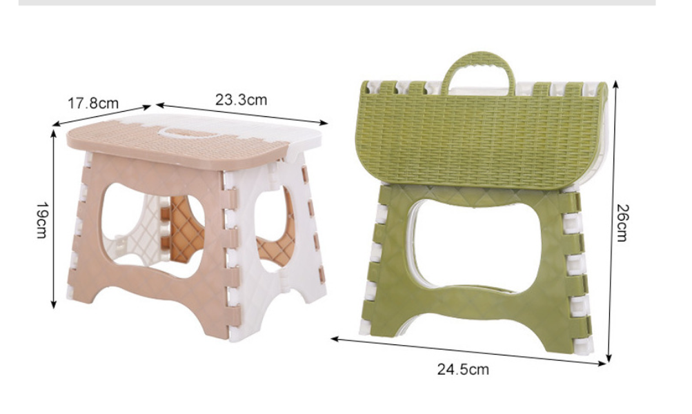 Children's Bathroom Small Bench Portable Plastic Folding Stool - Minihomy