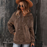 Casual Women's Warm Loose Solid Color Sweater - Minihomy