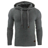 Men's Jacquard Sweater Long-sleeved Hoodie Warm Color Hooded Sweatshirt - Minihomy