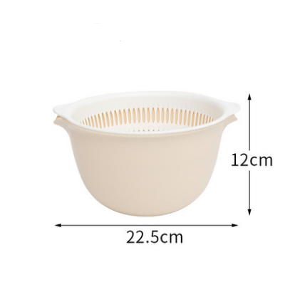 Double sink dish drain basket kitchen panning wash fruit basket - Minihomy