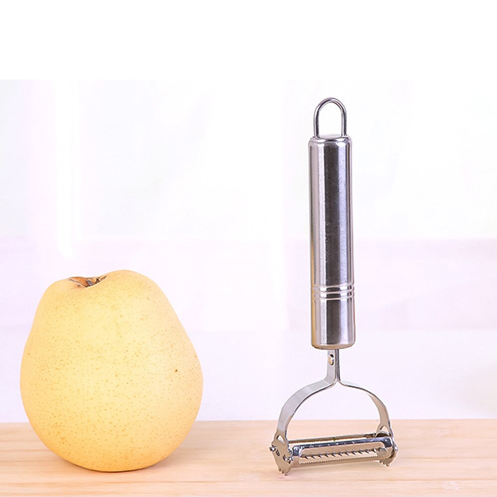 2 in1 Stainless Steel Potato Grater Julienne Peeler Kitchen Accessories Vegetables Peeler Double Planing Grater Kitchen Tools - Minihomy