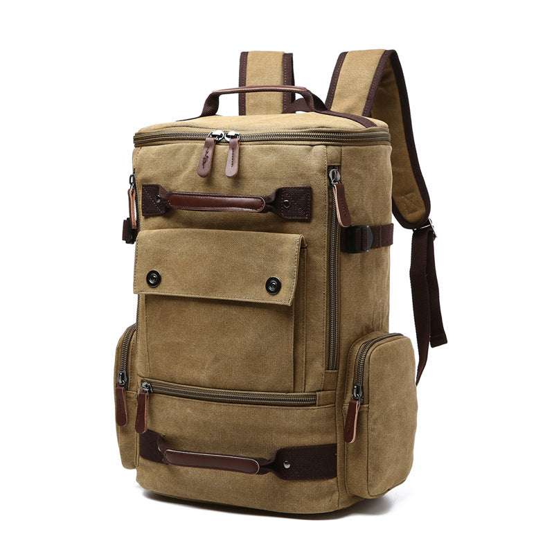 Men's Backpack Vintage Canvas Backpack  Men's Travel Bags Large Capacity Backpack Laptop Backpack - Minihomy