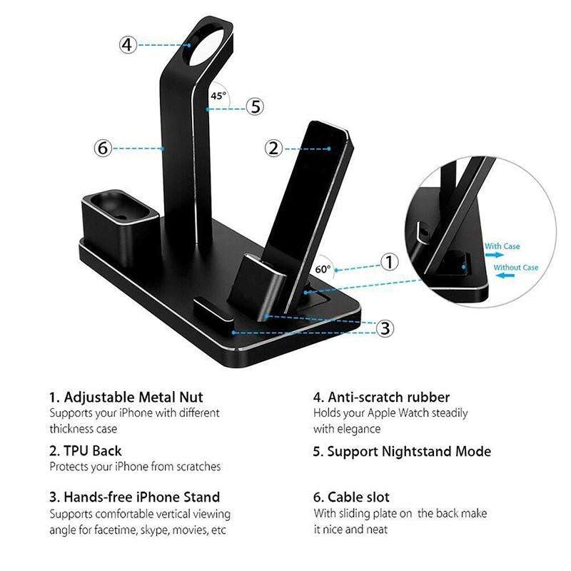 4 IN 1 AIRPODS CHARGING DOCK HOLDER - Minihomy