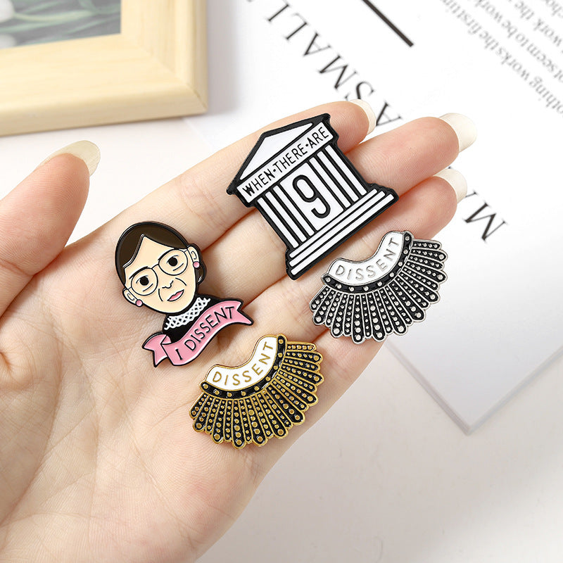 Ruth Bader Ginsburg Brooch Feminist Emblem