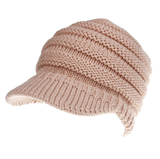 Knitted Baseball Cap Messy Bun Beanie Women Ponytail Beanies Autumn Winter Hats Female Soft Knitting Caps Warm Ladies Skullies - Minihomy